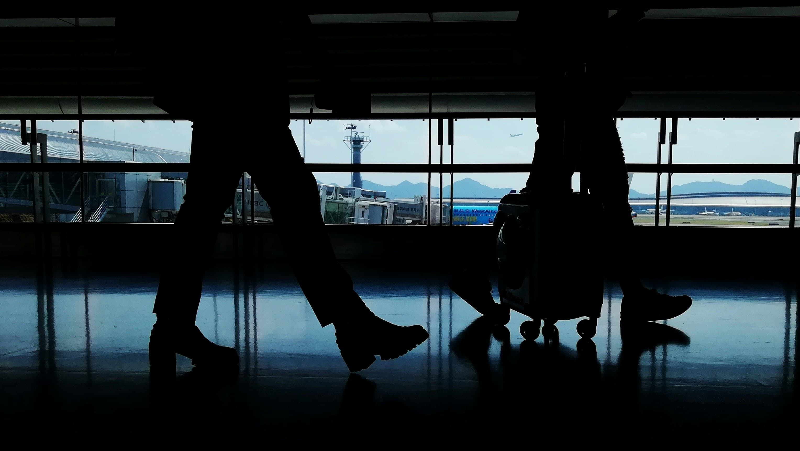 Executive working on jet